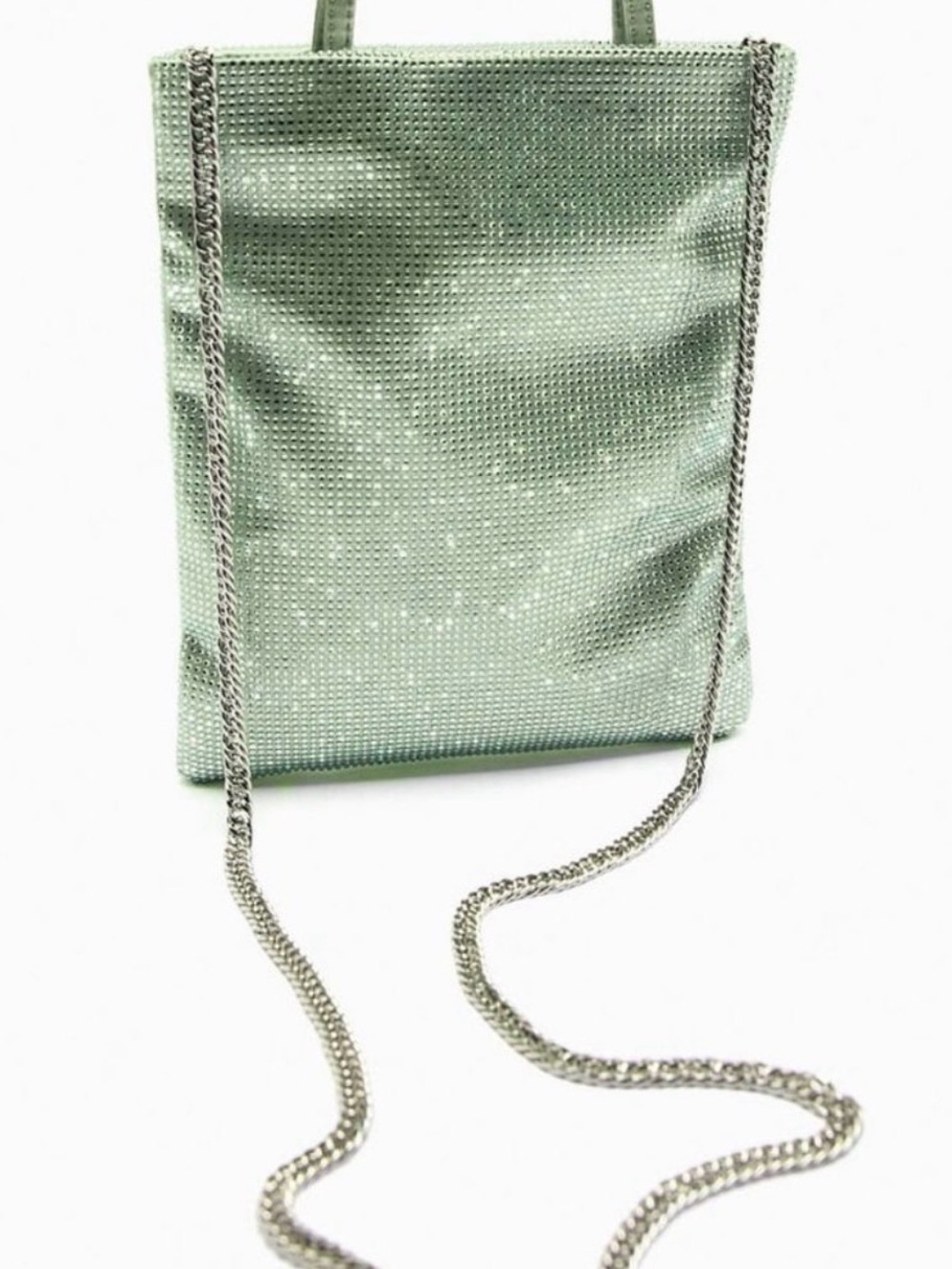 Nwt Sage Sea Green Rhinestone Mini Tote Bag